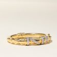 18K Yellow Gold Studded Design Bangle Diamond Bangle Bracelet | 1.54ctw | 6.5  | Online Sale