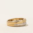 Two Tone Gold Pavé Set Diamond Double Band | 0.18ctw, 0.18ctw | SZ 6.5 | Online