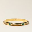 18K Yellow Gold Emerald & Diamond Bangle | 0.55ctw, 2.81ctw | 7.75  | Cheap