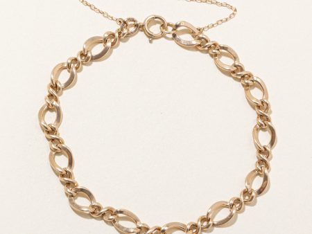 14k Yellow Gold Figarucci Link Bracelet | 7  | Sale