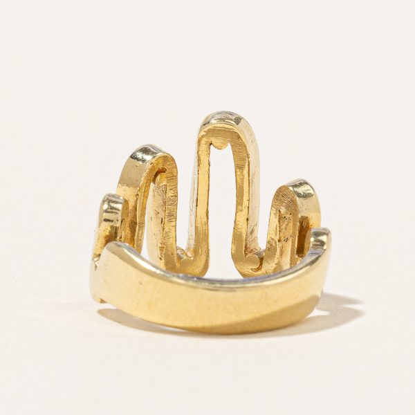 Yellow Gold Wavy Zigzag Ring | SZ 2.5 | For Discount