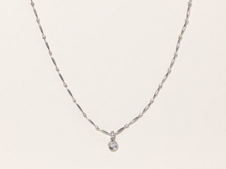 White Gold Diamond Necklace | 0.64ctw, 0.11ct, 0.03ctw | 16  | Online Hot Sale