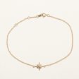 100 Ways  14k Yellow Gold Star Pendant Bracelet | 7  | Online now