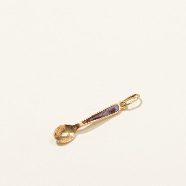 Enameled Gold Spoon Charm Online