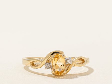 Yellow Topaz & Diamond Ring | 0.56ct, 0.01ctw | SZ 8 | For Discount