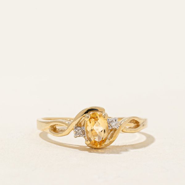 Yellow Topaz & Diamond Ring | 0.56ct, 0.01ctw | SZ 8 | For Discount