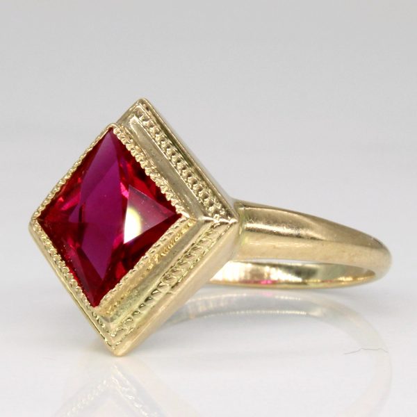 Synthetic Ruby Cocktail Ring | 1.65ct | SZ 6 | Online Hot Sale