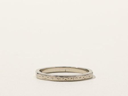 White Gold Band | SZ 6 | Online Sale