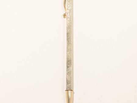 Tiffany & Co  1960 s 14k Yellow Gold Mechanical Pencil Ruler Fashion