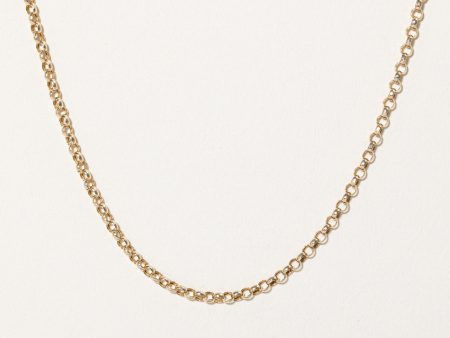 14k Yellow Gold Rolo Chain | 18  | on Sale