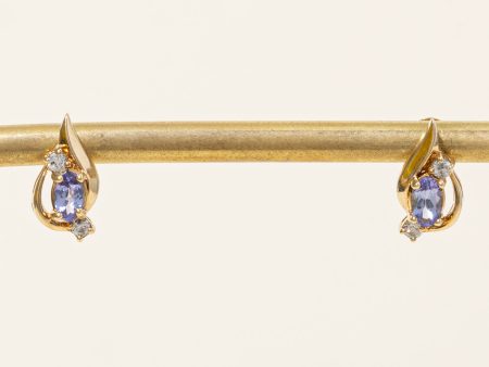 Tanzanite & Diamond Earrings | 0.36ctw, 0.08ctw | Online