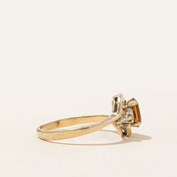 Mandarin Citrine & Diamond Ring | 0.37ct, 0.02ctw | SZ 3 | on Sale