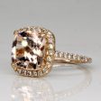 Morganite & Diamond Cocktail Ring | 2.60ct, 0.20ctw | SZ 5 | Fashion