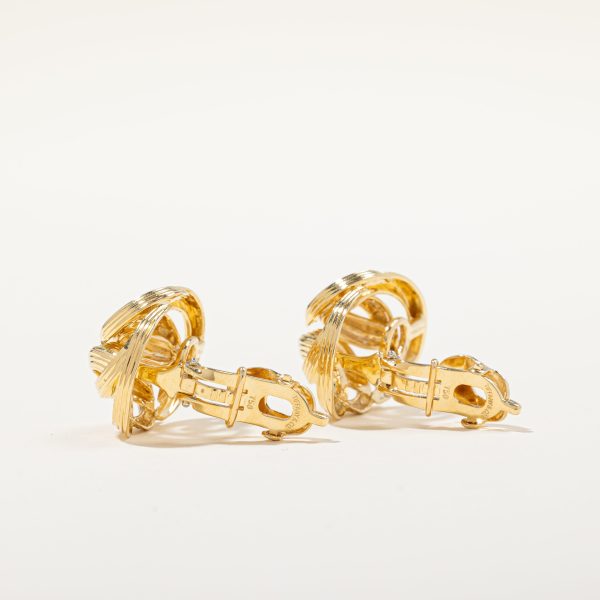 Tiffany & Co  Oval Knot Clip On 18k Earrings Online Sale