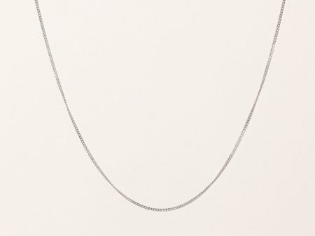 100 Ways  10K Adjustable White Gold Chain | 1.3mm | 16  - 18  Supply