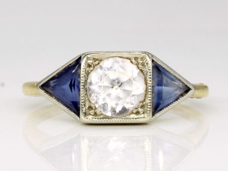 Vintage Synthetic Sapphire Ring | 1.45ctw | SZ 4.25 | Hot on Sale