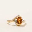 Mandarin Citrine & Diamond Ring | 0.37ct, 0.02ctw | SZ 3 | on Sale