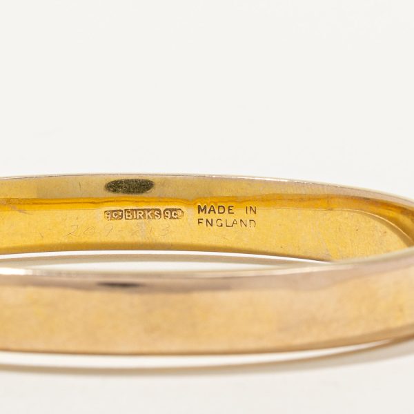 Birks  9k Yellow Gold Engraved Bracelet | 6.5  | Sale