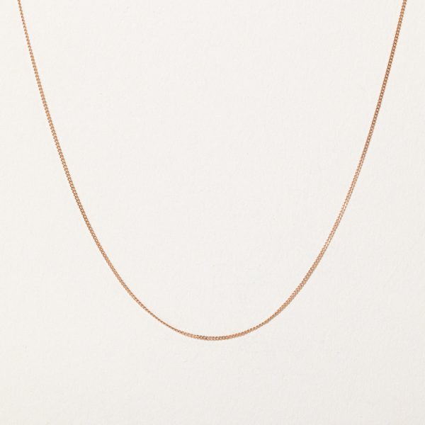 10k Rose Gold Curb Link Chain | 18  | For Sale