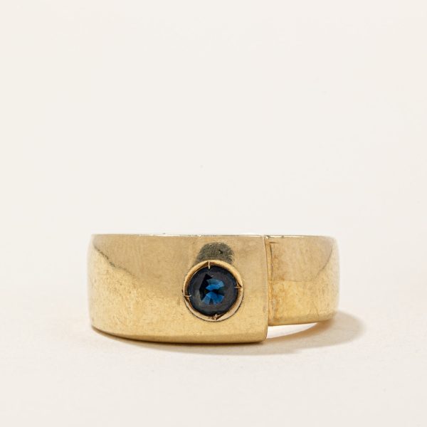 Flush Set Sapphire Ring | 0.20ct | SZ 6.25 | Hot on Sale