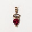 Synthetic Ruby & Diamond Pendant | 1.00ct, 0.03ctw | Hot on Sale