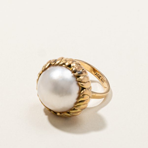 Pearl Dome Ring | SZ 6.25 | Cheap