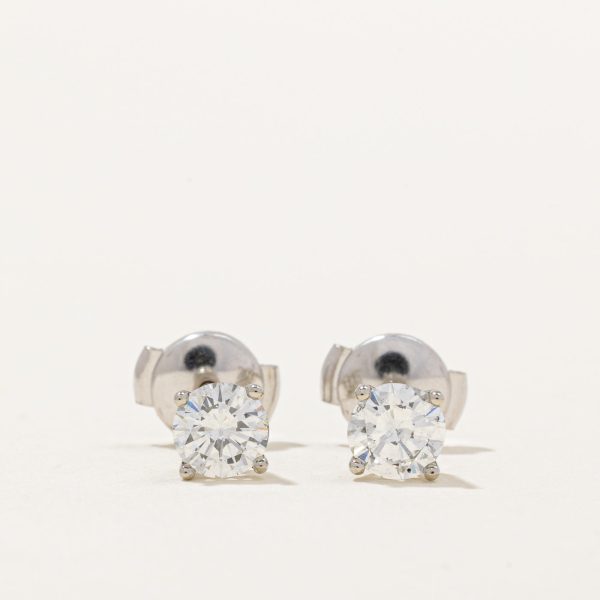 100 Ways  GIA Certified Diamond Stud Earrings  | 0.85ctw SI1 SI2 G | Cheap