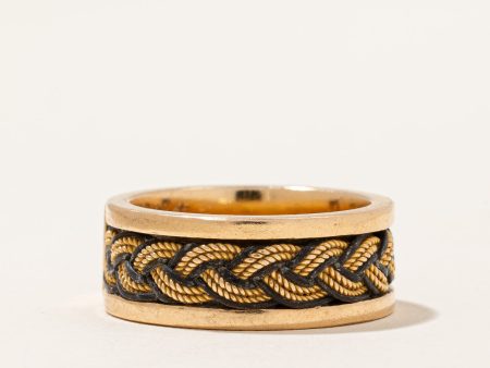 Yellow Gold Braided Band | SZ 6 | Discount