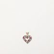 Ruby & Diamond Heart Pendant | 0.06ctw, 0.02ctw | Cheap