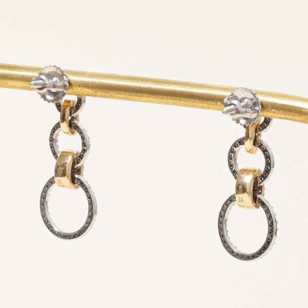 Two Tone Gold Diamond Drop Earrings | 0.40ctw | Fashion