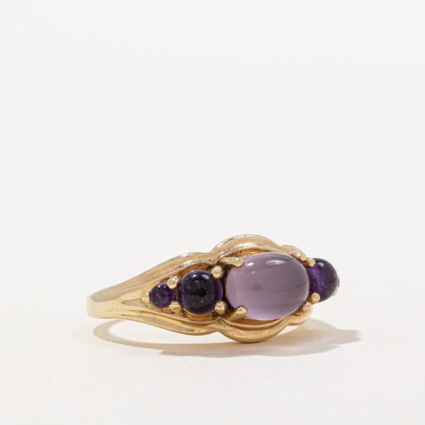 Lavender Chalcedony & Amethyst Cocktail Ring | 2.25ctw | SZ 7.75 | For Cheap