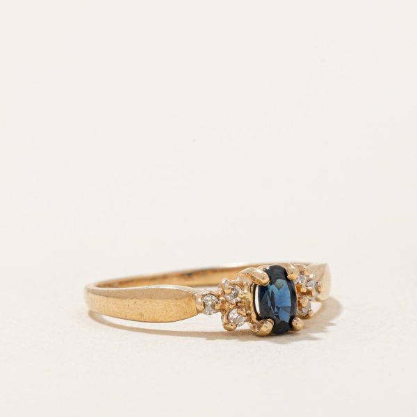 Sapphire & Diamond Ring | 0.30ct, 0.04ctw | SZ 6.25 | For Sale