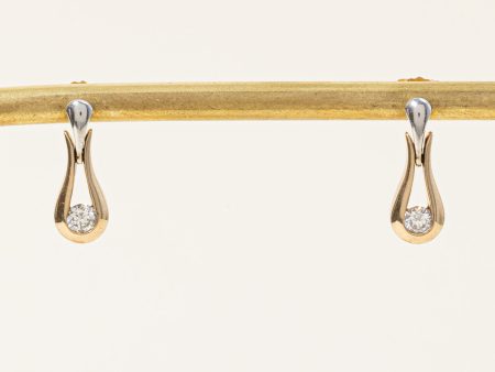 Two Tone Gold Diamond Earrings | 0.23ctw | Supply