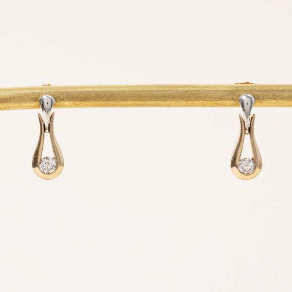 Two Tone Gold Diamond Earrings | 0.23ctw | Supply