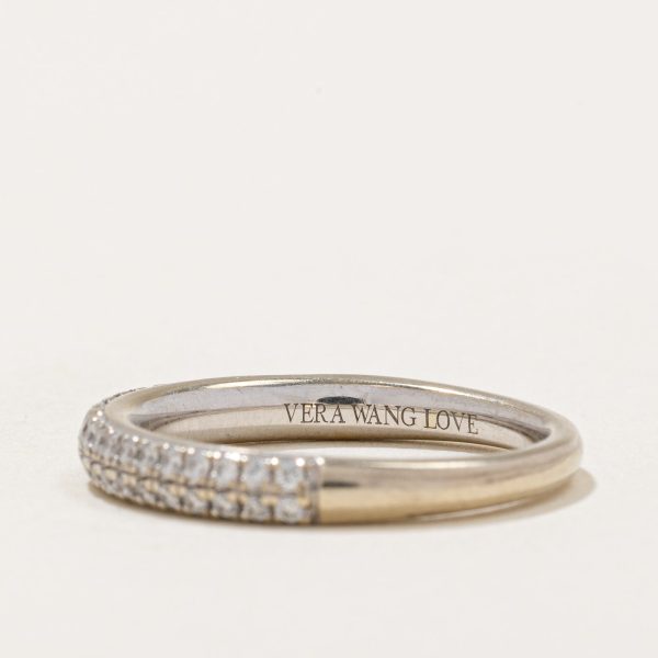 Vera Wang  Diamond Double Row Semi Eternity Love Ring | 0.38ctw | SZ 6.25 | Sale