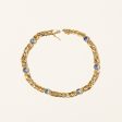 18K Yellow Gold Diamond and Sapphire Bracelet | 0.13ctw, 2.58ctw | 7.25  on Sale