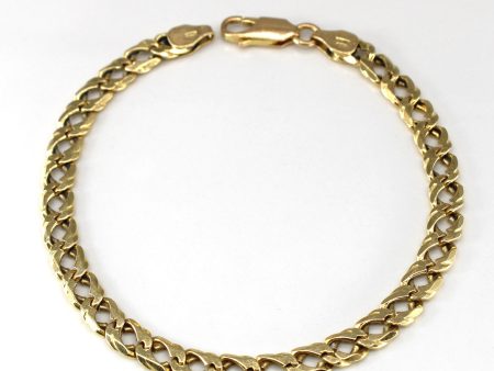 14k Yellow Gold Curb Link Chain Bracelet | 8 | Sale