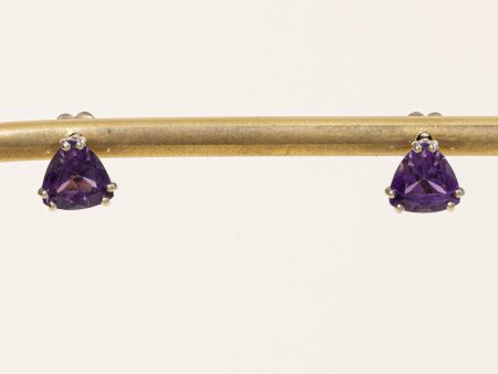 Triangle Amethyst Earrings | 1.90ctw | Supply