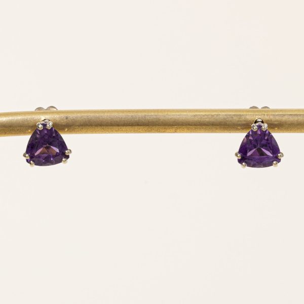 Triangle Amethyst Earrings | 1.90ctw | Supply