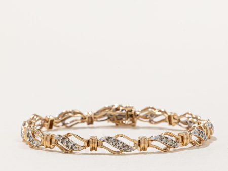 Two Tone Gold Diamond Bracelet | 0.60ctw | 6  | Online Sale