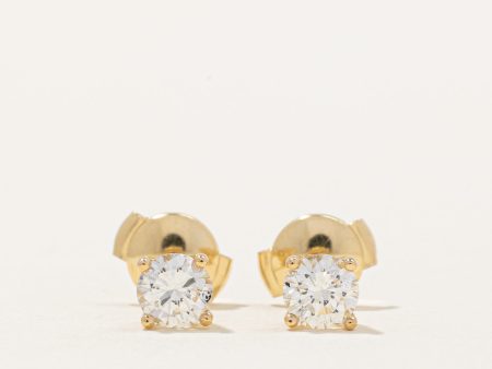 100 Ways  GIA Certified Diamond Stud Earrings | 0.97ctw SI1 2 F G | Online Sale