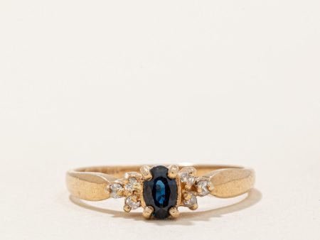 Sapphire & Diamond Ring | 0.30ct, 0.04ctw | SZ 6.25 | For Sale