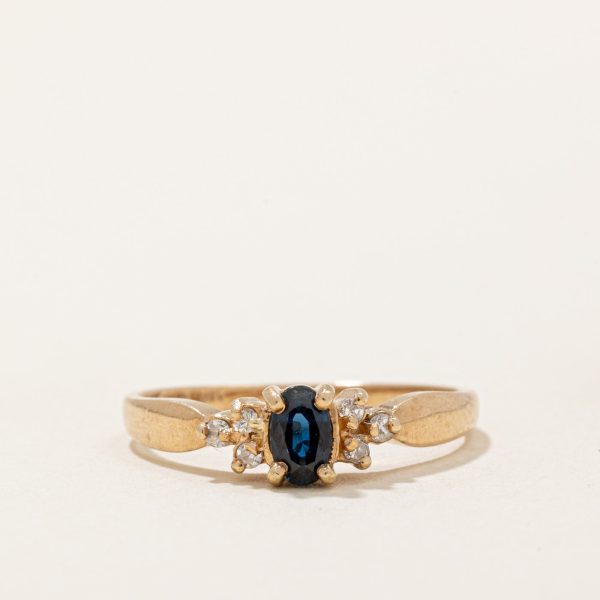 Sapphire & Diamond Ring | 0.30ct, 0.04ctw | SZ 6.25 | For Sale