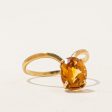 Mandarin Citrine Chevron Cocktail Ring | 1.90ct | SZ 7.25 | Supply