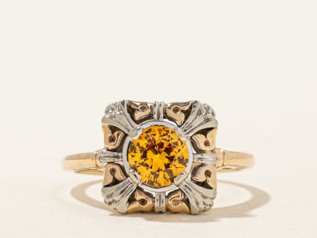 Yellow Synthetic Sapphire Abstract Ring | 1.20ct | SZ 8.5 | Sale