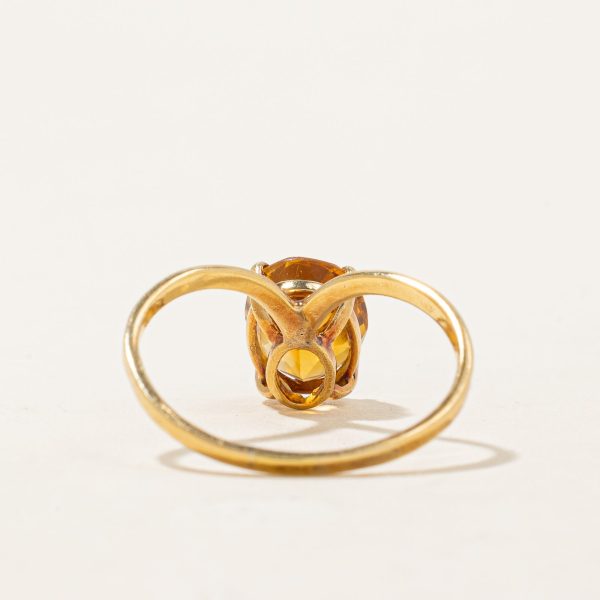 Mandarin Citrine Chevron Cocktail Ring | 1.90ct | SZ 7.25 | Supply