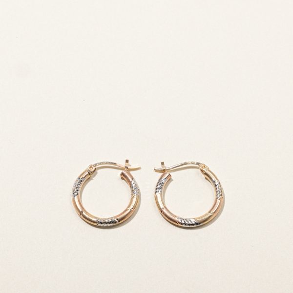 Two Tone Gold Hoops For Cheap