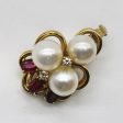 Pearl & Ruby Cluster Pendant | 0.54ctw, 0.08ctw | Sale