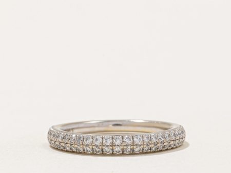 Vera Wang  Diamond Double Row Semi Eternity Love Ring | 0.38ctw | SZ 6.25 | Sale