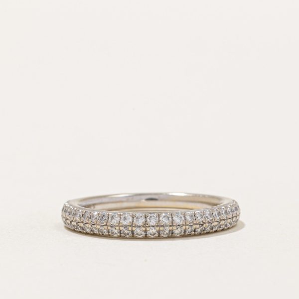 Vera Wang  Diamond Double Row Semi Eternity Love Ring | 0.38ctw | SZ 6.25 | Sale